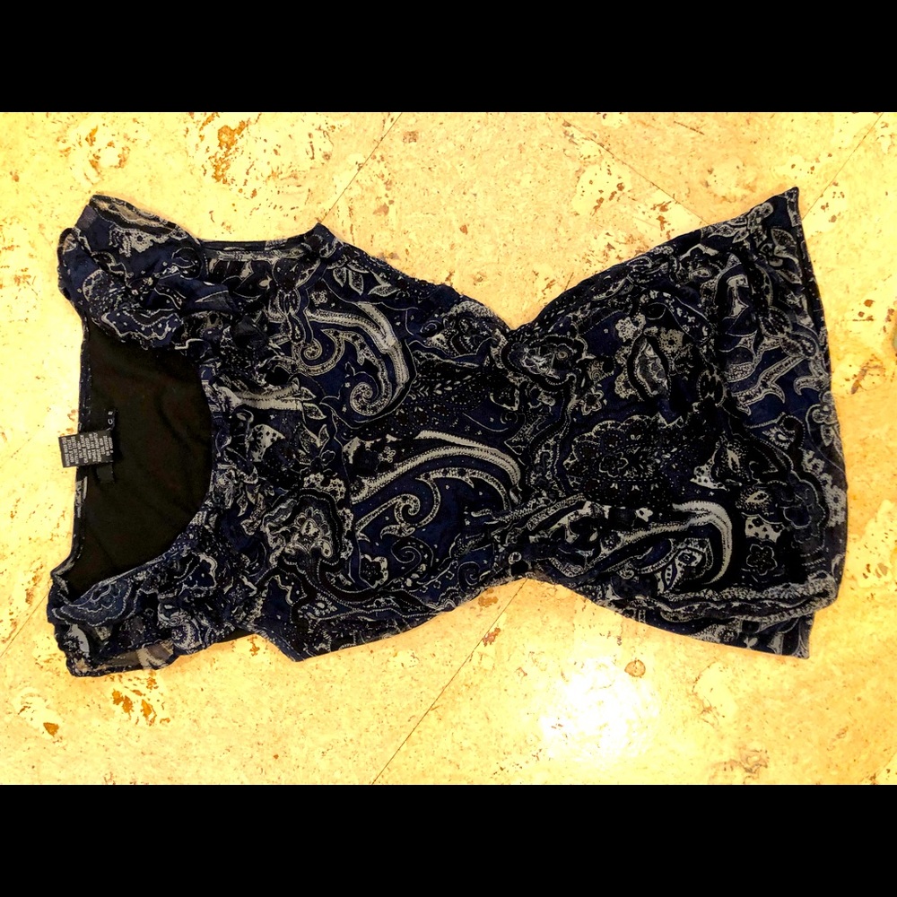 Ruffled simple pull over shirt. Size S.